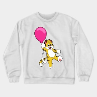 Tiger with Balloon Crewneck Sweatshirt